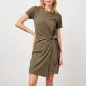 Rails Edie Canteen Cotton T-Shirt Dress Small Brown Casual Stretch Lightweight